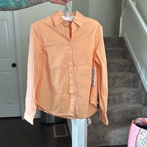 Lululemon Cotton Peach Button-Up Shirt